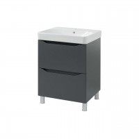 Тумба з умивальником Air-line Smile Square SM-60 НС+500.229.01.1 Grey matt