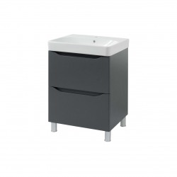 Тумба з умивальником Air-line Smile Square SM-60 НС+500.229.01.1 Grey matt