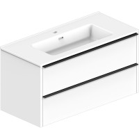 Тумба з раковиною Devit 332100W Comfort 100 см. біла