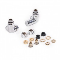 Набір вентилів для рушникосушки Terma Set Of Valves правий, хром WRZRC32-CR