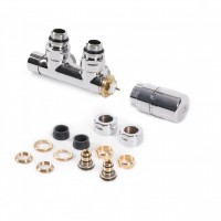 Набір вентилів для рушникосушки Terma Set Of Valves лівий, хром WRZT5G1-CR