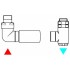 Набір вентилів для рушникосушки Terma Set Of Valves WRZTCG4-CR