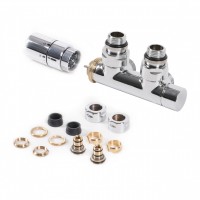 Набір вентилів для рушникосушки Terma Set Of Valves правий, хром WRZT5G2-CR