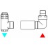 Набір вентилів для рушникосушки Terma Set Of Valves WRZTCG5-CR