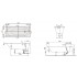 UBQ160OBE2V-01 Villeroy & Boch Oberon Ванна прямокутна (160х75) с ножками