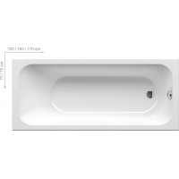 Ванна прямокутна Ravak Chrome C731000000 160х70 см.