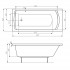 Ванна акриловая 180*80см ROCA LINEA A24T058000 с ножками