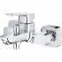 Grohe 1018140000 Cubeo Змішувач одноважільний для ванни з ручним душем, хром