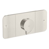 Термостат для 2-х споживачів AXOR One зовнішня частина, Stainless Steel Optic (45712800)
