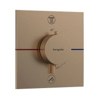 Термостат Hansgrohe прихованого монтажу ShowerSelect Comfort E на 2 функції, Brushed Bronze (15572140)