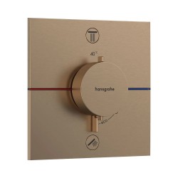 Термостат Hansgrohe прихованого монтажу ShowerSelect Comfort E на 2 функції, Brushed Bronze (15572140)