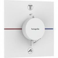 Термостат прихованого монтажу Hansgrohe ShowerSelect Comfort E на 2 функції, Matt White (15572700)