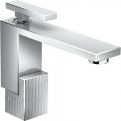 Змішувач для умивальника AXOR Edge 130 Push-Open, з алмазною огранюванням, хром (46011000)