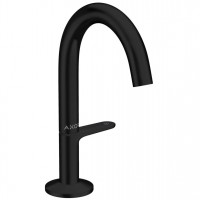 Змішувач для умивальника AXOR One Select 140 з донним клапаном push-open, Matt Black (48010670)