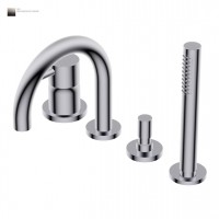 Змішувач для ванни Ritmonio Diametro35 S з гарнітуром, Brushed Black Chrome (PR52EG202BLX)