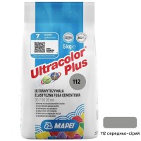 Затирка Mapei Ultracolor Plus 112 середньо-сіра 5кг.